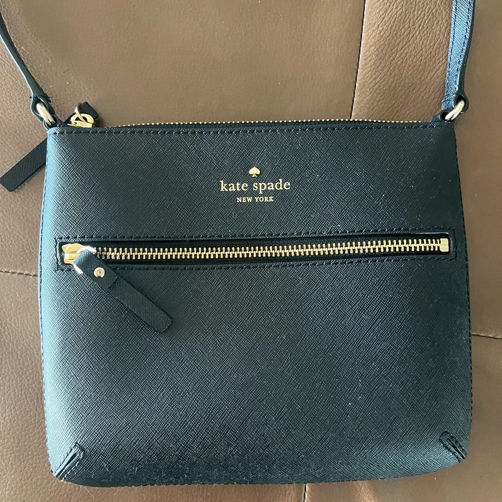 Kate Spade Black Crossbody Bag with Gold Hardware
